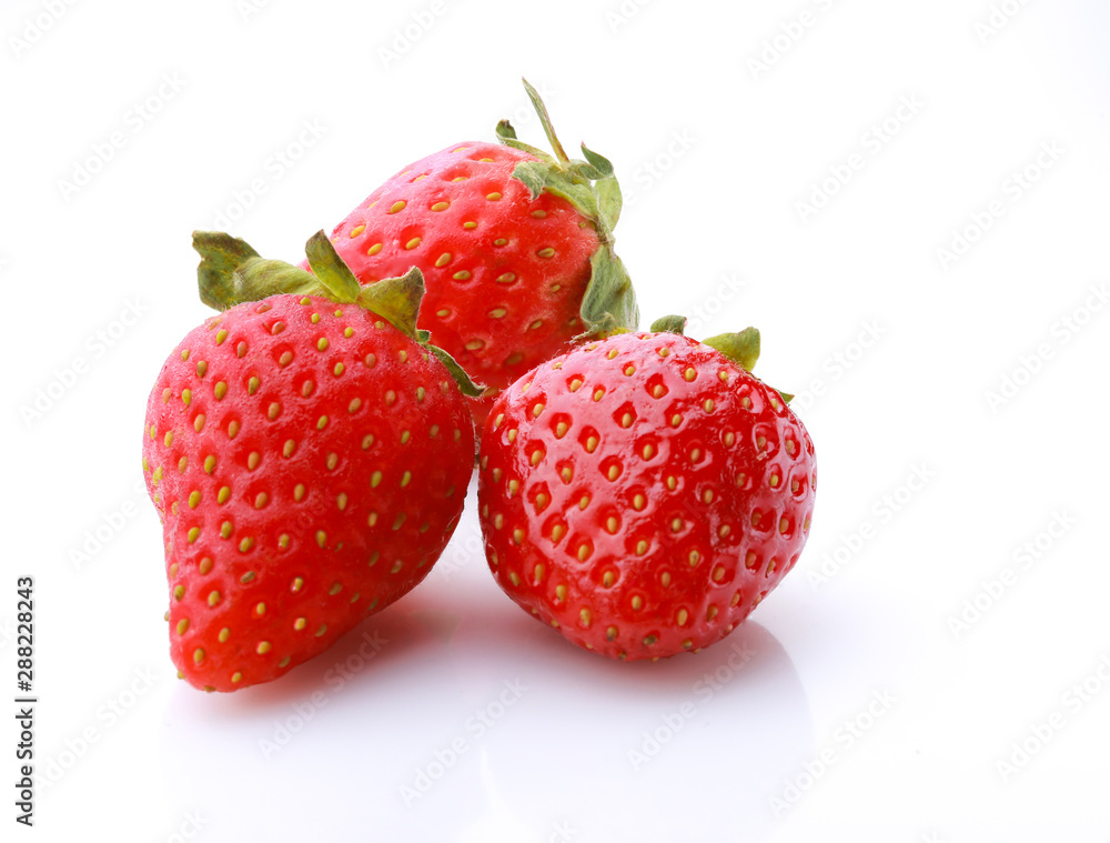 strawberries on a white isolated background strawberries on a white isolated background