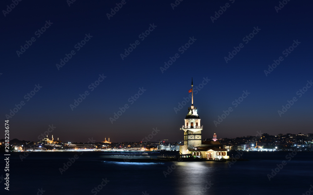 Maiden's Tower in Istanbul, Turkey (KIZ KULESI - USKUDAR)