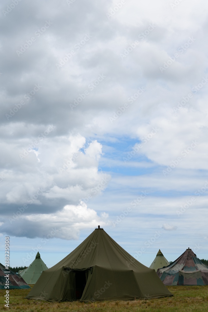 military tent sky and clouds military tent sky and clouds