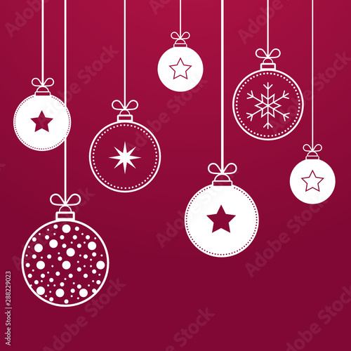 The Christmas balls set vector