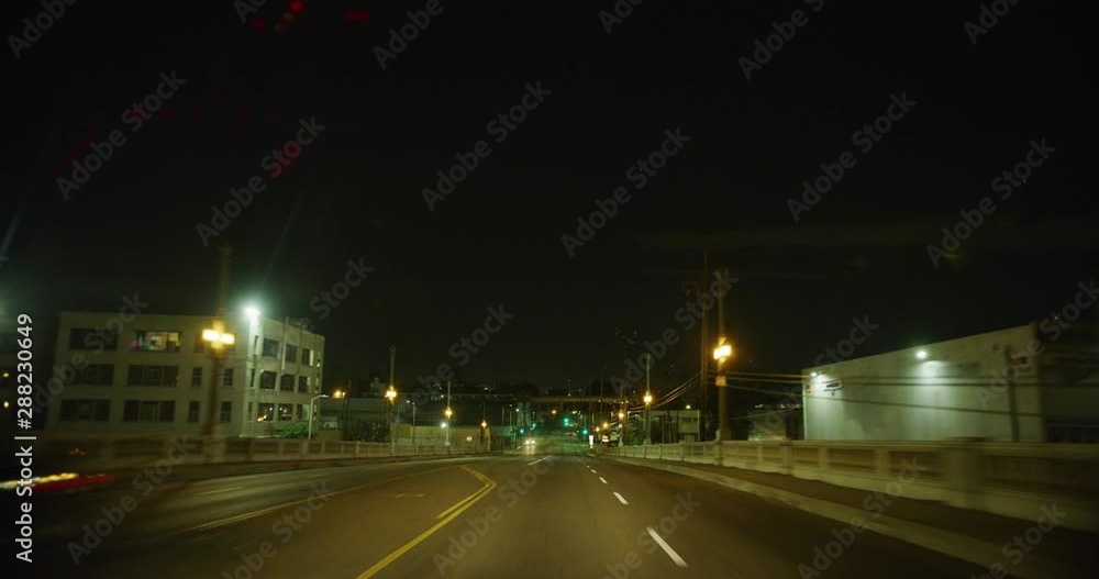 Time-lapse of a drive through Arts District in Los Angeles, California Time-lapse of a drive through Arts District in Los Angeles, California