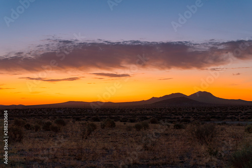 sunset in the mojave desert