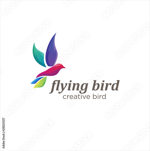 Free Download Colibri Bird Logo Design Creative Colorful Illustration .  - GFXLoad
