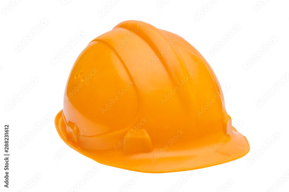 Protective hard hat on white. Protective hard hat on white.