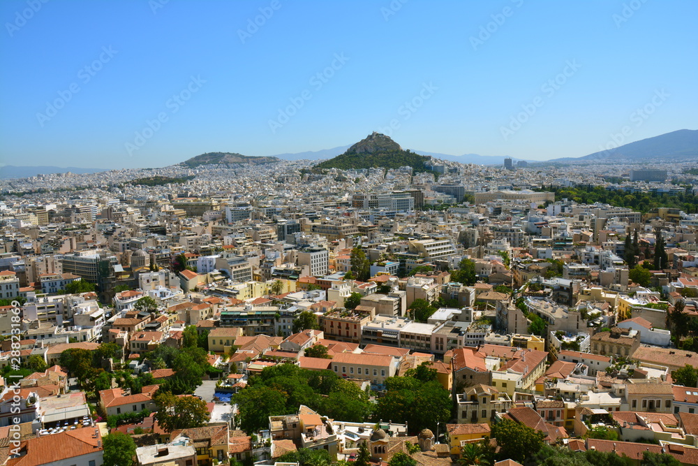 Vue Panoramique Athènes Grèce