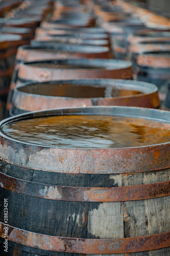 Wallpaper Mural Bourbon barrels in the rain Torontodigital.ca