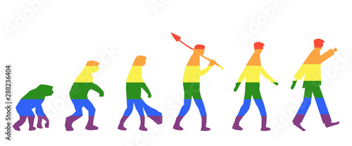 Celebrate for LGBT equality right development evolution transform to rainbow diversity on freedom of love. Flight for legal law same sex marriage acceptant and enjoy march in pride month festival