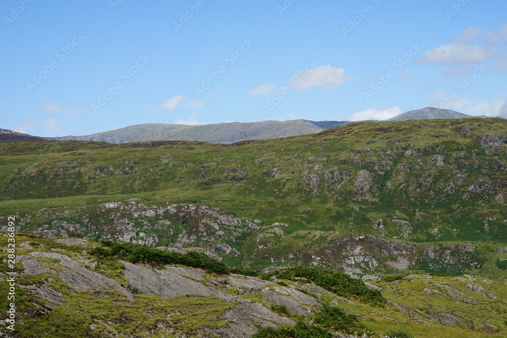 Brilliant Blue Sky and Mountains in North Wales United Kingdom