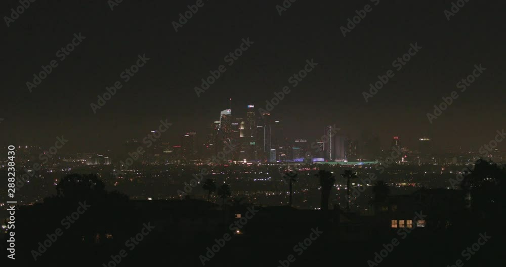 Night time view of DTLA skyline from Kenneth Hahn Park in Los Angeles, California Night time view of DTLA skyline from Kenneth Hahn Park in Los Angeles, California