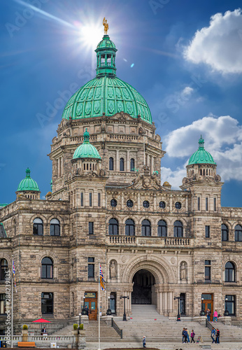 VICTORIA, BRITISH COLUMBIA - May 18, 2017: Victoria is the capital city of the Canadian province of British Columbia, located on the southern tip of Vancouver Island off Canada's Pacific coast.