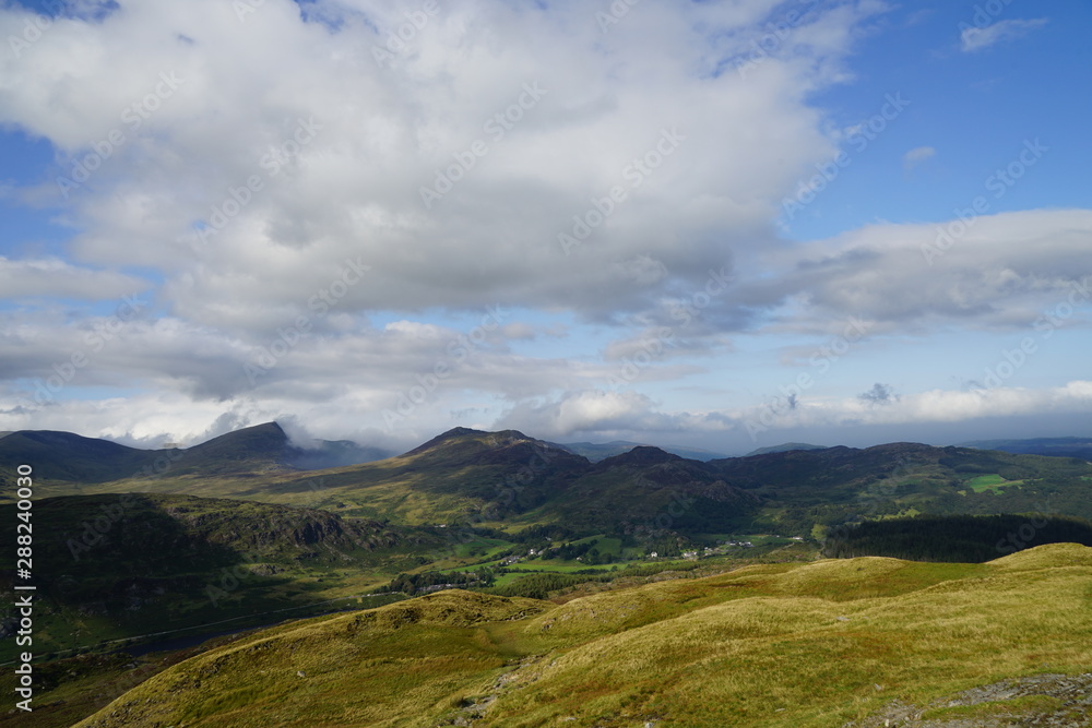 Mountains and Sky with Clouds 