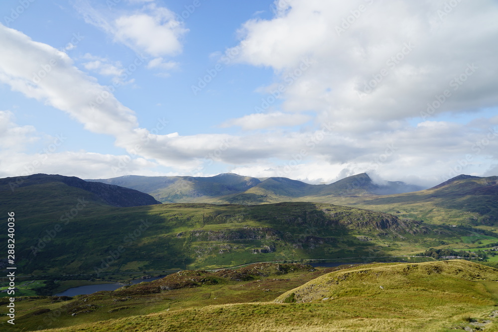 Mountains and Sky with Clouds 