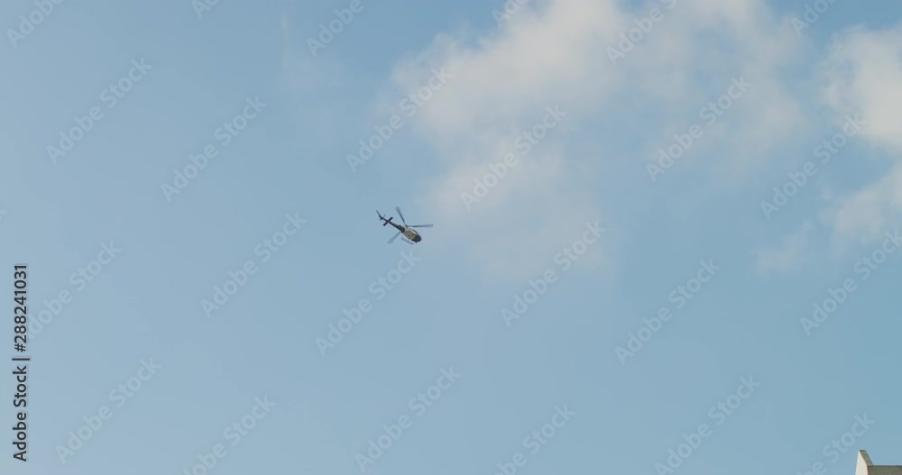 Slow motion of helicopters in Los Angeles, California Slow motion of helicopters in Los Angeles, California