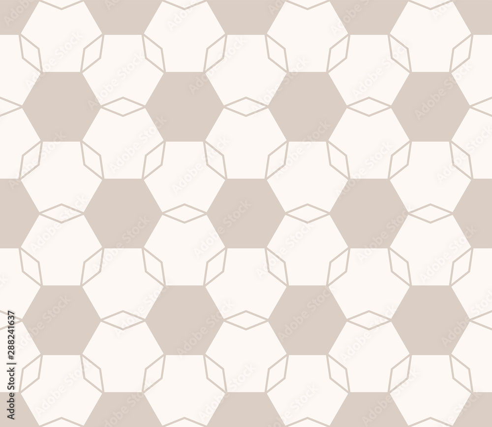Vector minimal geometric floral seamless pattern. Light brown and beige color Vector minimal geometric floral seamless pattern. Light brown and beige color