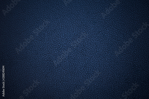 Old blue dermantine. Artificial dark skin. Close-up. Background. Texture. © far700