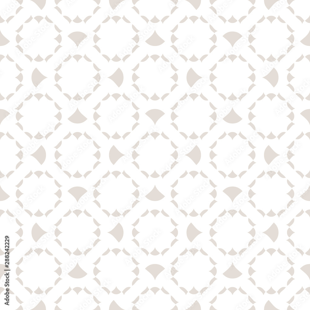 Abstract floral seamless pattern. Subtle white and beige geometric texture Abstract floral seamless pattern. Subtle white and beige geometric texture