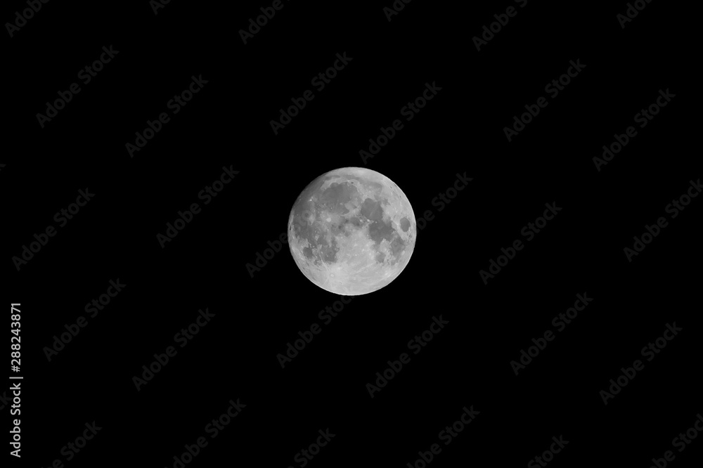 Naklejka premium Photo Of Full Moon Close-Up