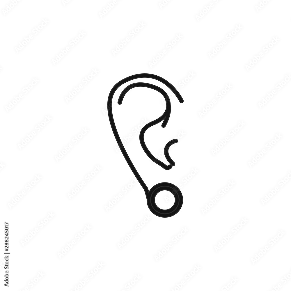 tunnels in earsline icon. Elements of life style illustration icons. Signs, symbols can be used for web, logo, mobile app, UI, UX tunnels in earsline icon. Elements of life style illustration icons. Signs, symbols can be used for web, logo, mobile app, UI, UX