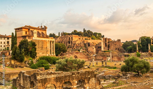 Ancient ruins of eternal city of Rome