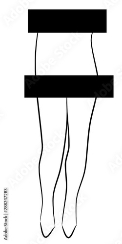 censored fit silhouette woman vector