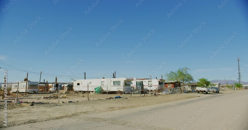 Bombay Beach on the shore of Salton Sea, California Bombay Beach on the shore of Salton Sea, California