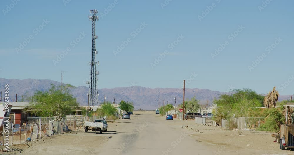 Bombay Beach on the shore of Salton Sea, California Bombay Beach on the shore of Salton Sea, California