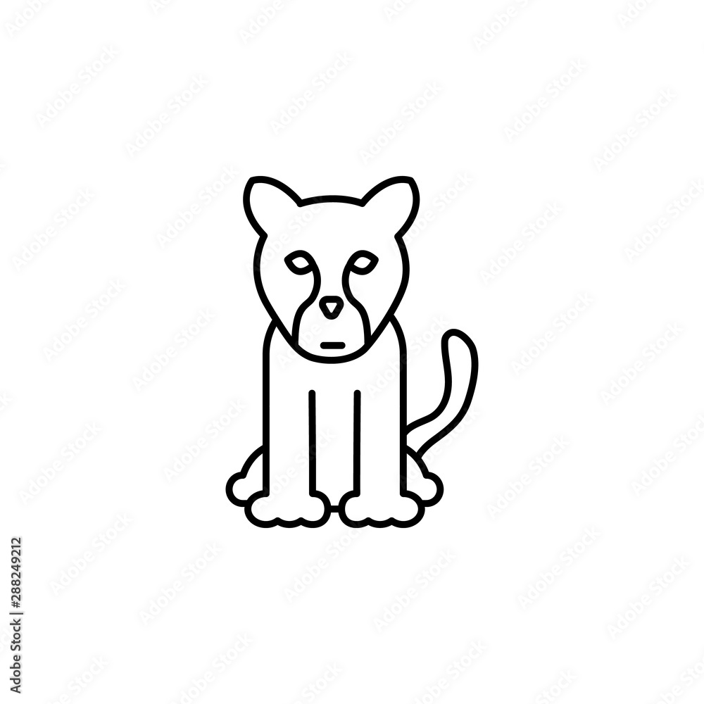 Fototapeta premium cheetah line icon. Element of jungle for mobile concept and web apps illustratio
