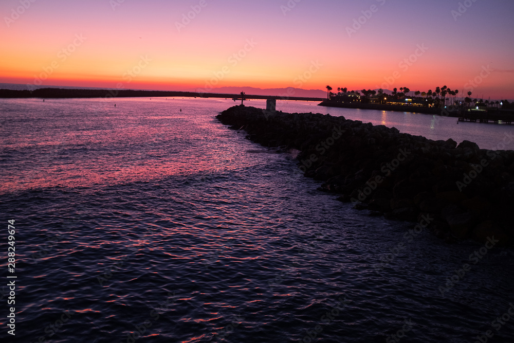 Redondo Harbor Sunset