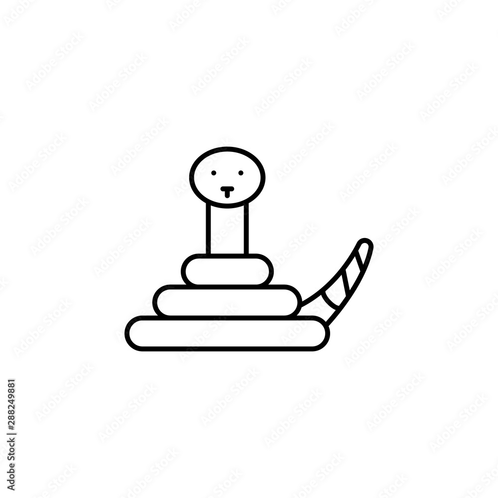 snake line icon. Element of jungle for mobile concept and web apps illustration. snake line icon. Element of jungle for mobile concept and web apps illustration.