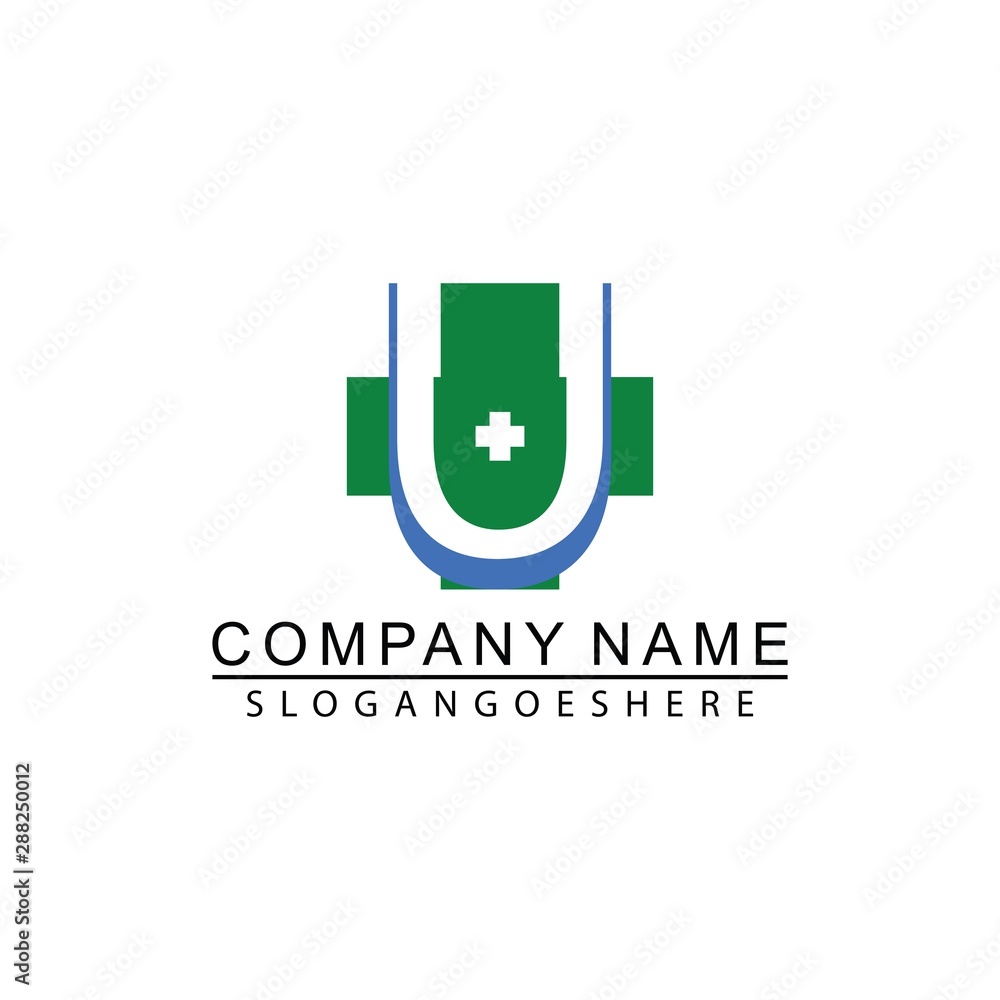 Letter U Medical Healthcare Hospital Logo Letter U Medical Healthcare Hospital Logo