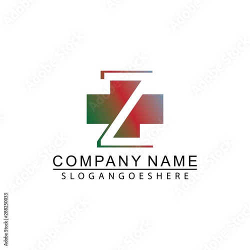 Letter Z Medical Healthcare Hospital Logo