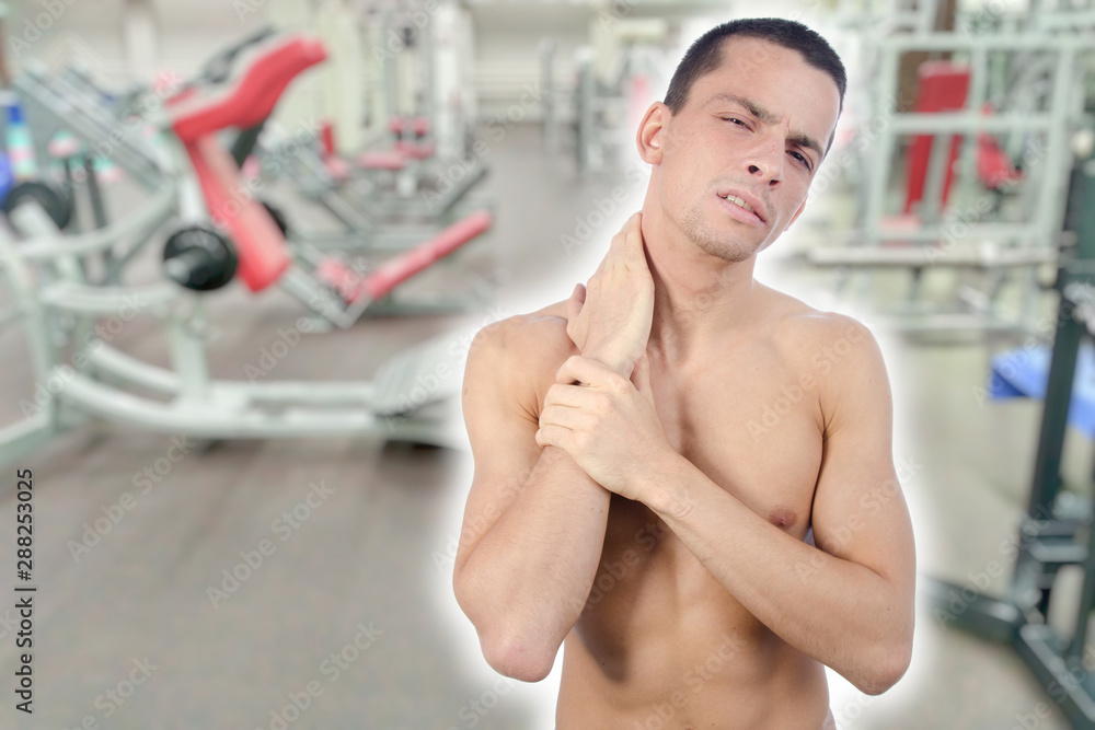 Health problems. Man and pain.