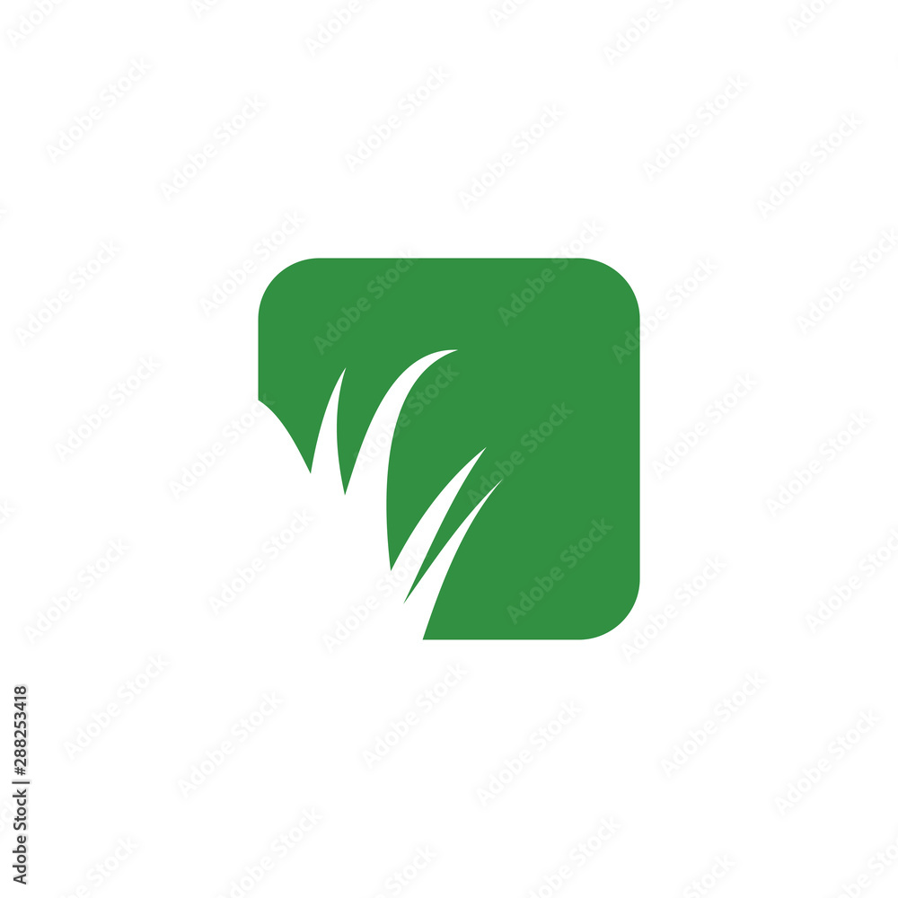Green grass graphic design template vector isolated Green grass graphic design template vector isolated