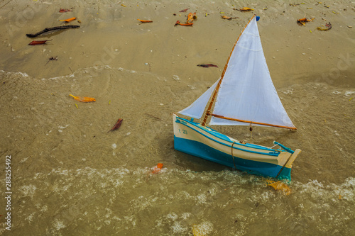  little boat on the beach
