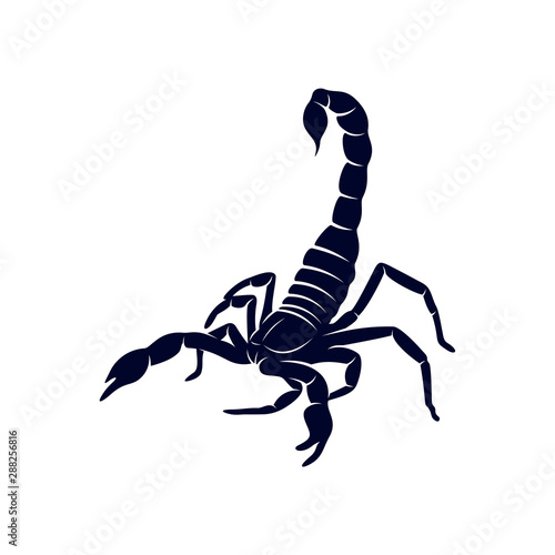 Scorpion Logo Vector, vector image for the tattoo, symbol or logo, Illustration Template