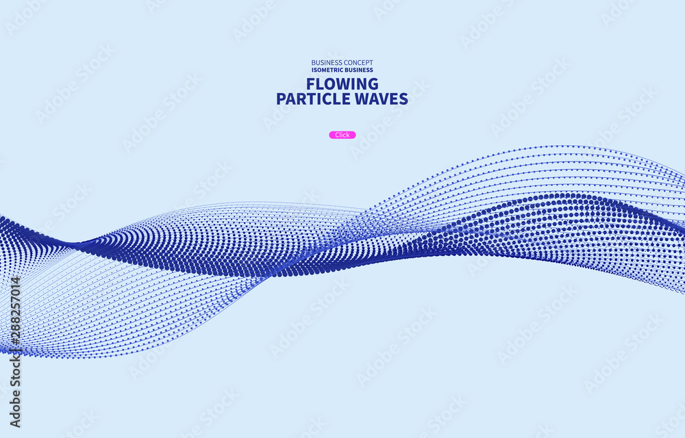Vector blue particle curve background Vector blue particle curve background