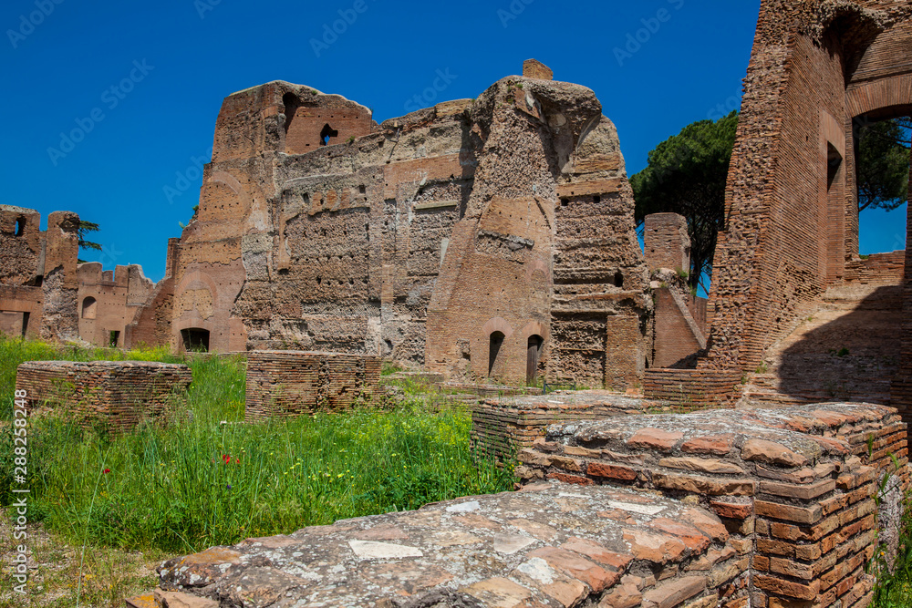Ruins of the Palace of Septimius Severus or Domus Severiana on the Palatine Hill