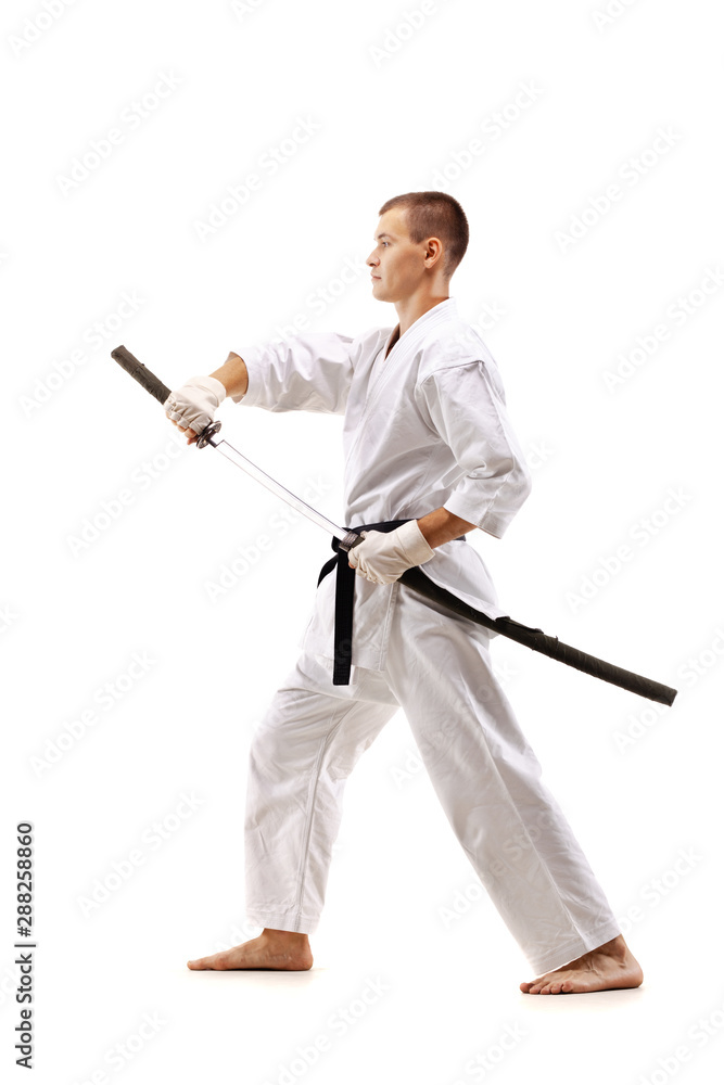 karate man with a sword