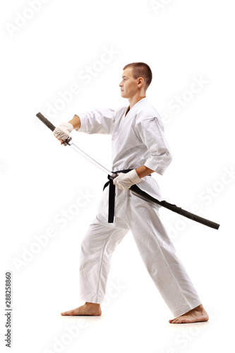 karate man with a sword