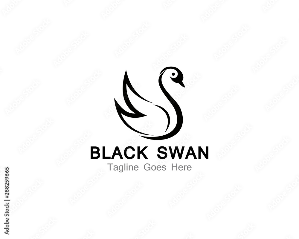 Swan logo Template vector illustration design Swan logo Template vector illustration design