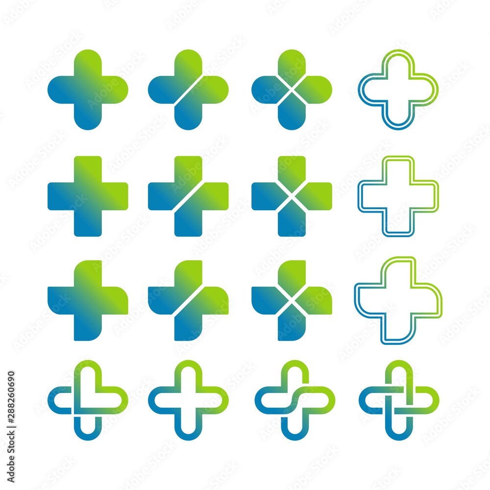 Fototapeta premium Medical Icon Set, vector logo
