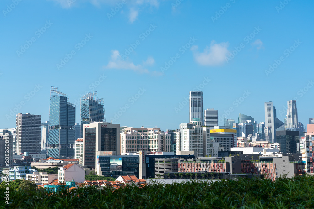 シンガポール、ダウンタウンの都市風景