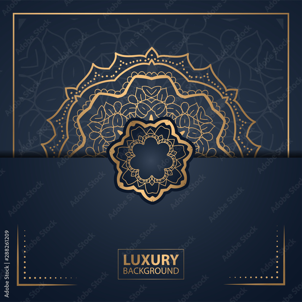 Luxury ornament mandala background for book cover, wedding invitation