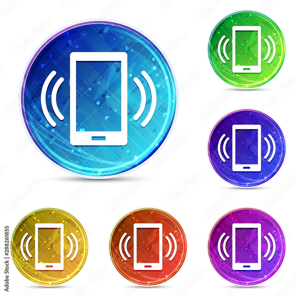 Smartphone network signal icon digital abstract round buttons set illustration Smartphone network signal icon digital abstract round buttons set illustration