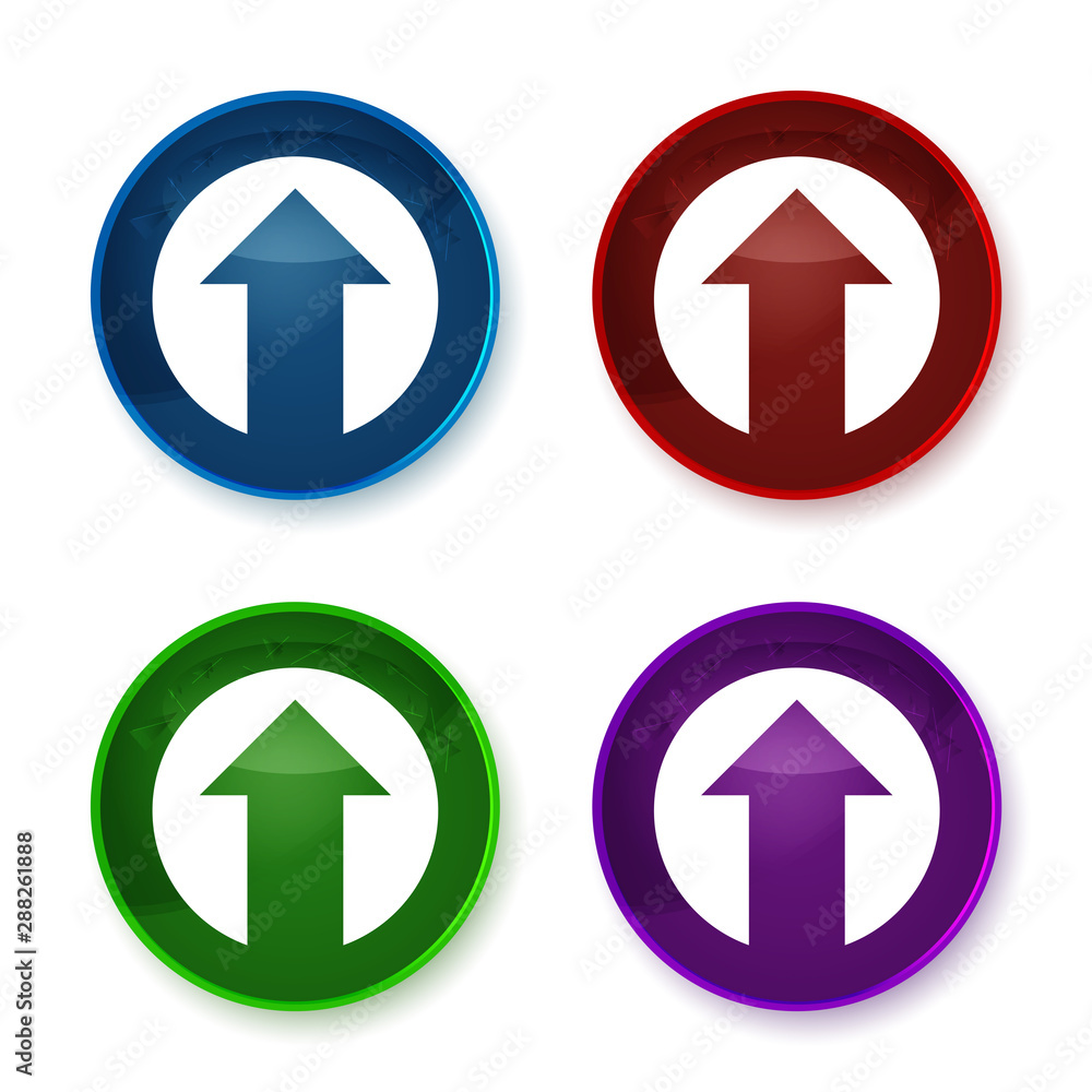 Up arrow icon shiny round buttons set illustration Up arrow icon shiny round buttons set illustration