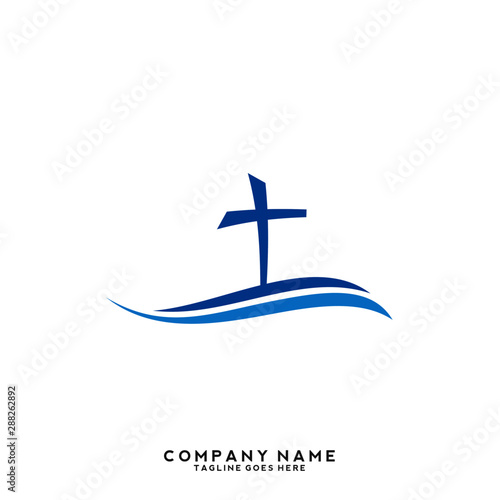 Fotografia, Obraz Church vector logo symbol graphic abstract template