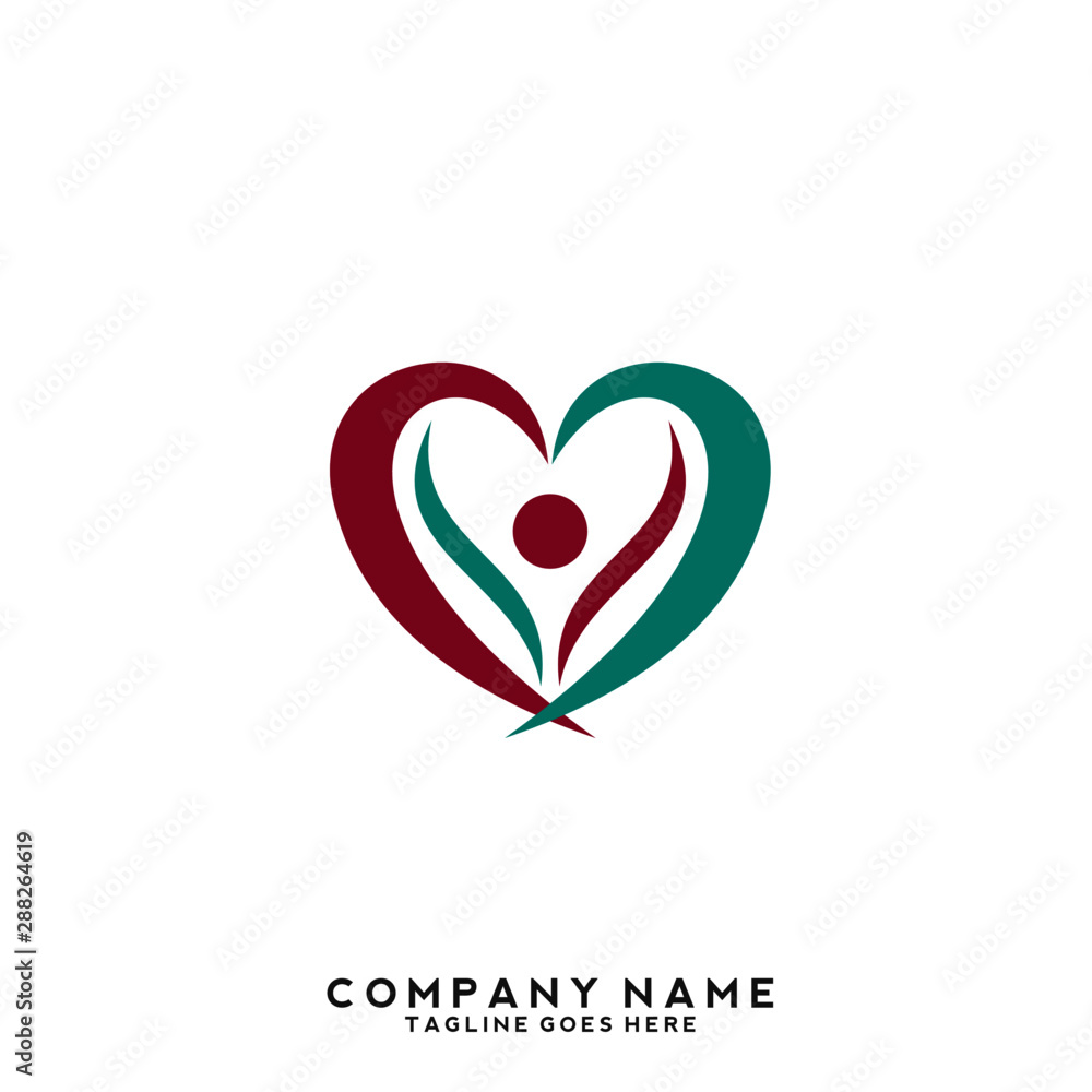 Creative people logo design template