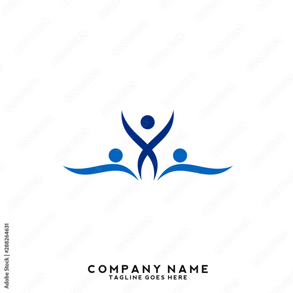 Creative people logo design template Creative people logo design template