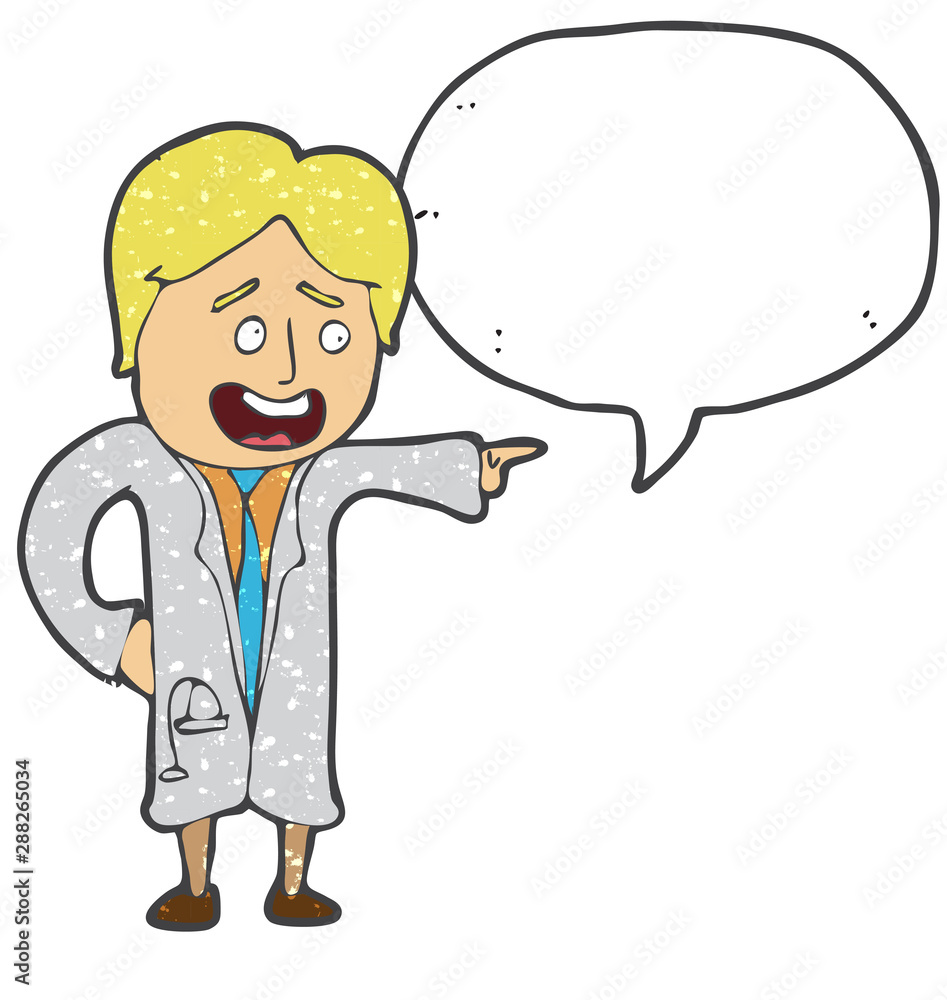 digitally drawn illustration doctor and speech bubble design. hand drawing texture style digitally drawn illustration doctor and speech bubble design. hand drawing texture style