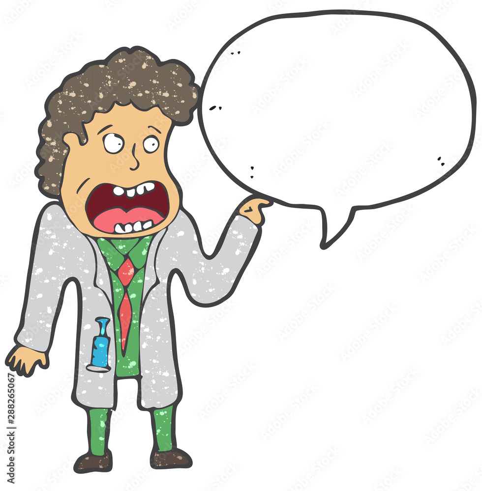 Obraz premium digitally drawn illustration doctor and speech bubble design. hand drawing texture style